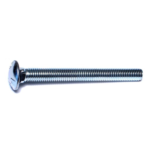 Midwest Fastener 1/2"-13 x 5" Zinc Plated Grade 5 Steel Coarse Thread Carriage Bolts 25PK 07522 - main